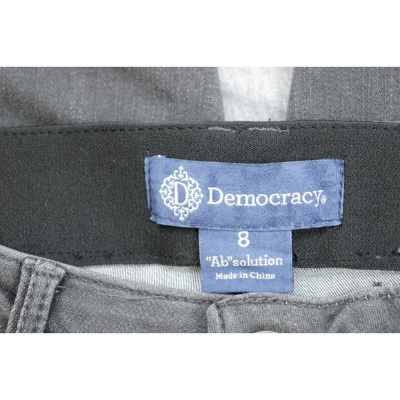 Democracy Jeans Womens 8 Gray Cotton Blend Bootcut Ab Technology - Picture 3 of 6